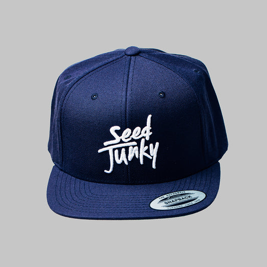 Navy Seed Junky Snapback Hat