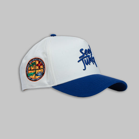 Seed Junky Two-Tone Trucker Hat - Blue