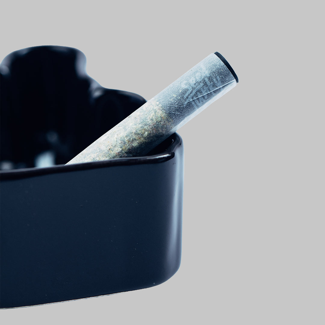 Black Ceramic Ashtray