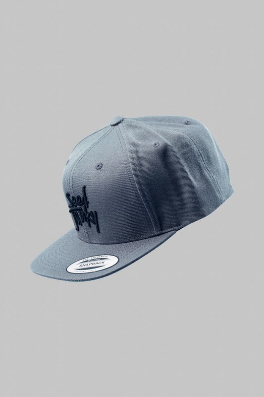 Grey Seed Junky Snapback Hat