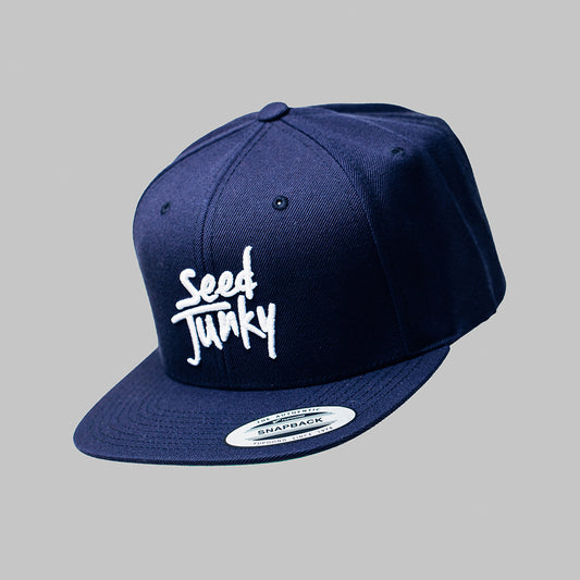 Navy Seed Junky Snapback Hat