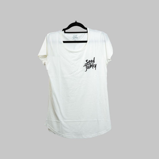 Seed Junky Women’s White Short Sleeve Shirt